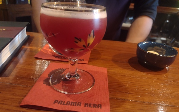 cocktial on paloma nera napkin